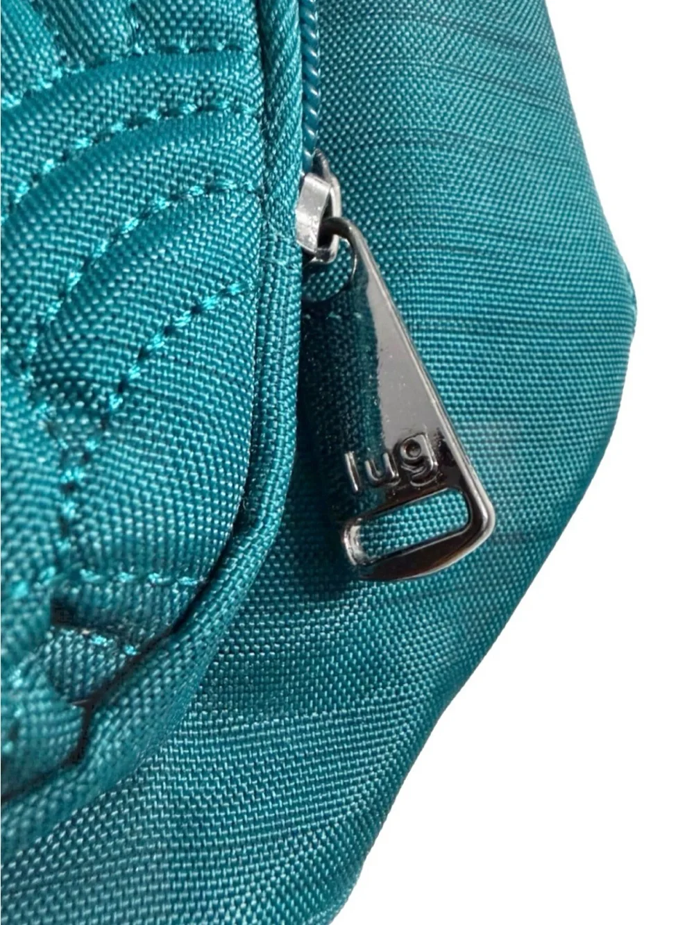 Lug Samba RFID Crossbody Bag Teal Quilted Travel Purse Organizer Missing Strap